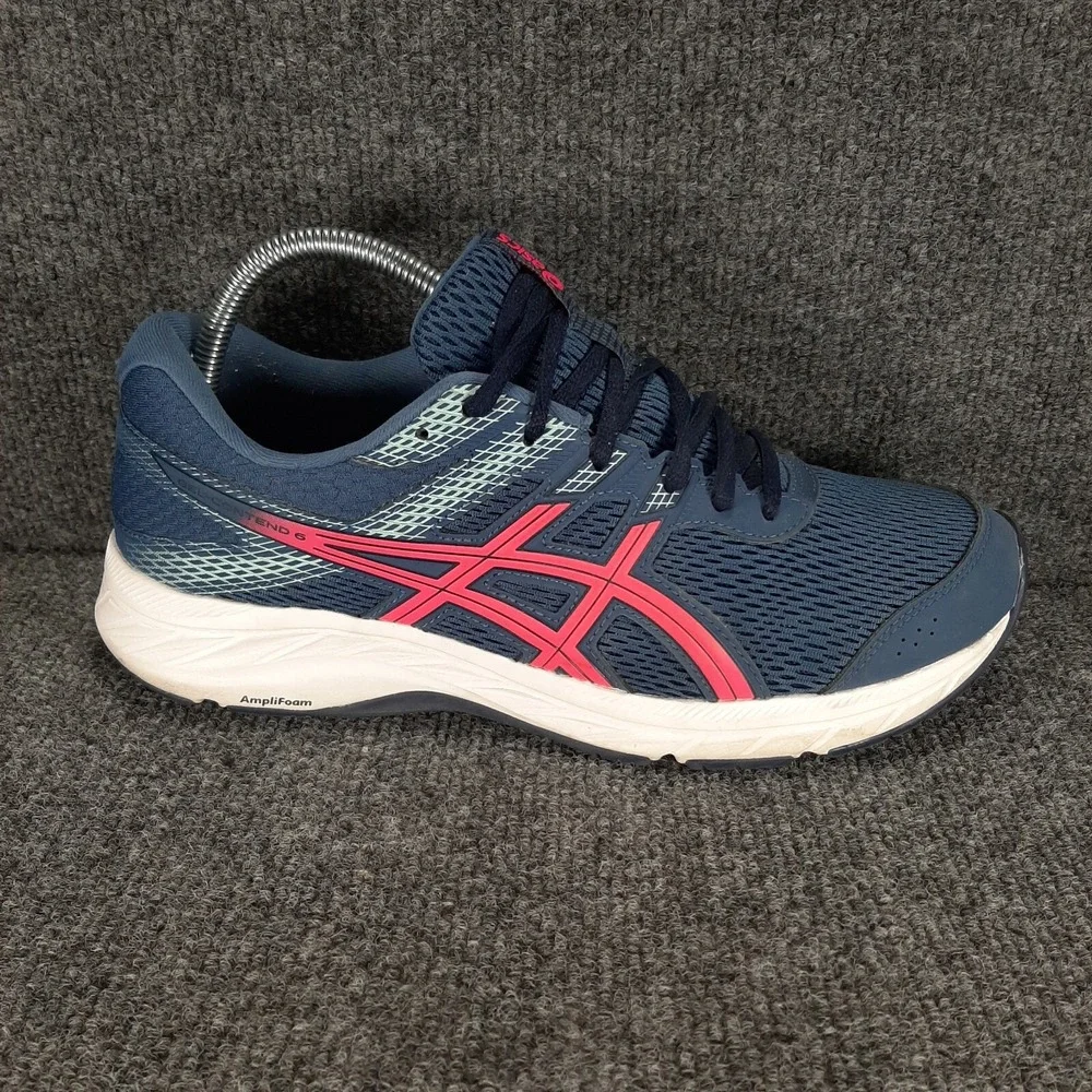 Asics Gel Contend 6 Blue Running Shoes Lace Up Low Top Women's Size 10 1012A570